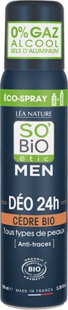 Men Organiczny dezodorant spray 24H Cedr